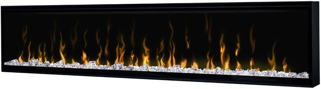 Ignitexl 74&quot; Built-In Linear Electric Fireplace (Model: XLF74), 8530/5118 BTU, 240/120 Volt, 2500/1500 Watt, Black
